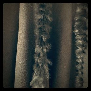 Cabi Black Fur trim wrap